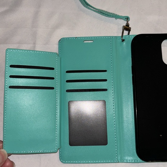 Wallet Phone Case Turquoise NEVER USED - Picture 3 of 8